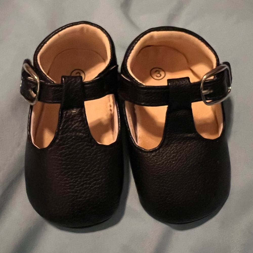Black Mary Jane Baby Shoes